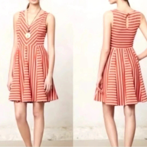 Anthropologie Saturday Sunday Striped sleeveless Day Dress Size Small Stretch - Picture 1 of 11